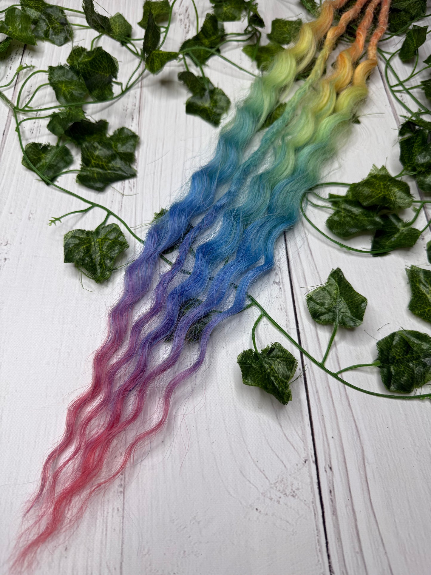 Set of 2, 54cm Sunset Sorbet Mixed Texture Synthetic Extensions