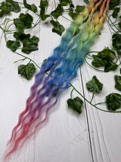 Set of 2, 54cm Sunset Sorbet Mixed Texture Synthetic Extensions