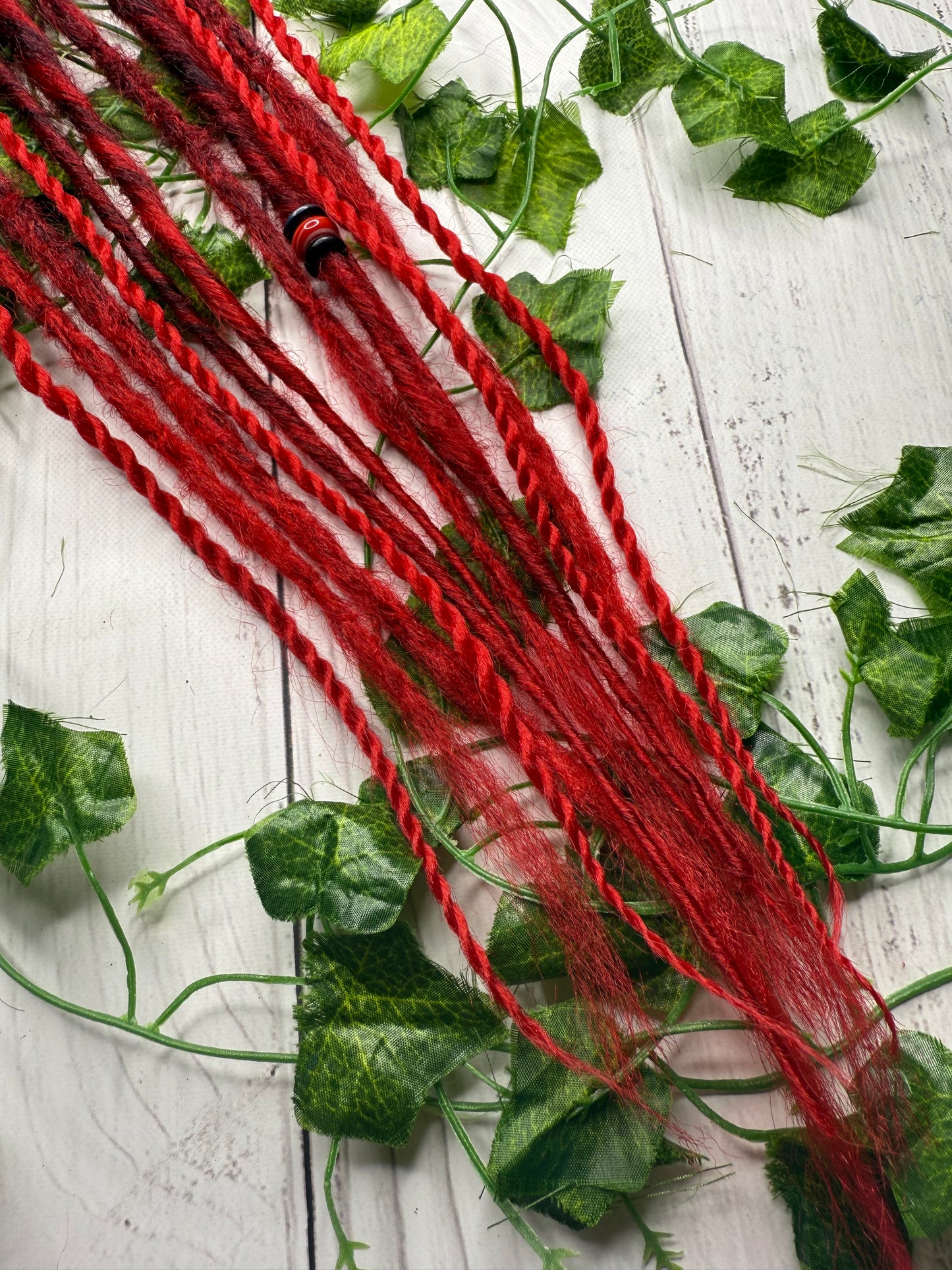 Set of 8, Red Back Spider Blend Mixed Texture Synthetic Extensions