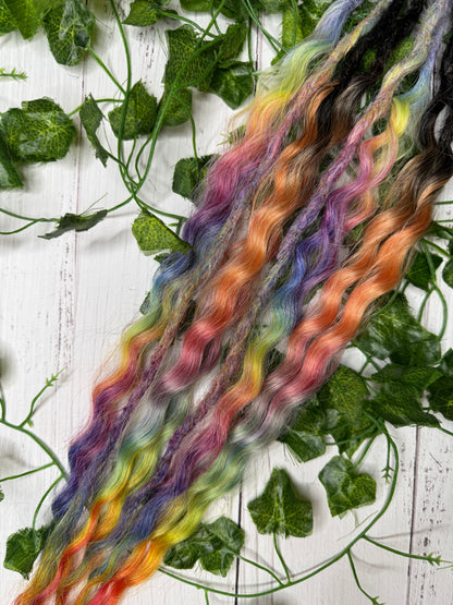 Set of 4, 54-55cm Cosmic Veil Mixed Texture Synthetic Extensions