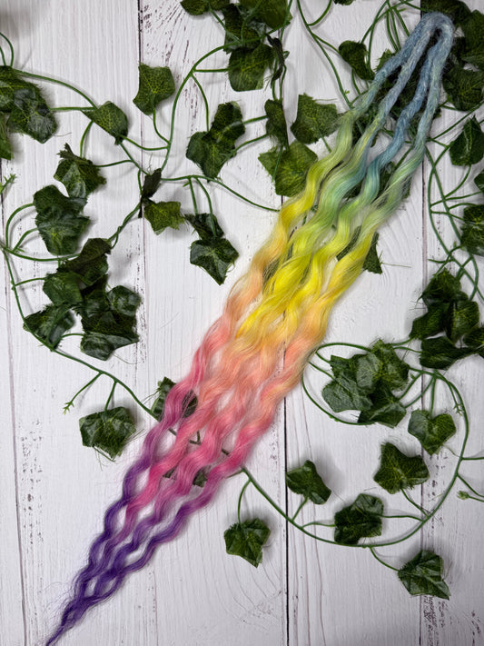 Set of 2, 54-56cm Fizzy Prism Curly Synthetic Extensions