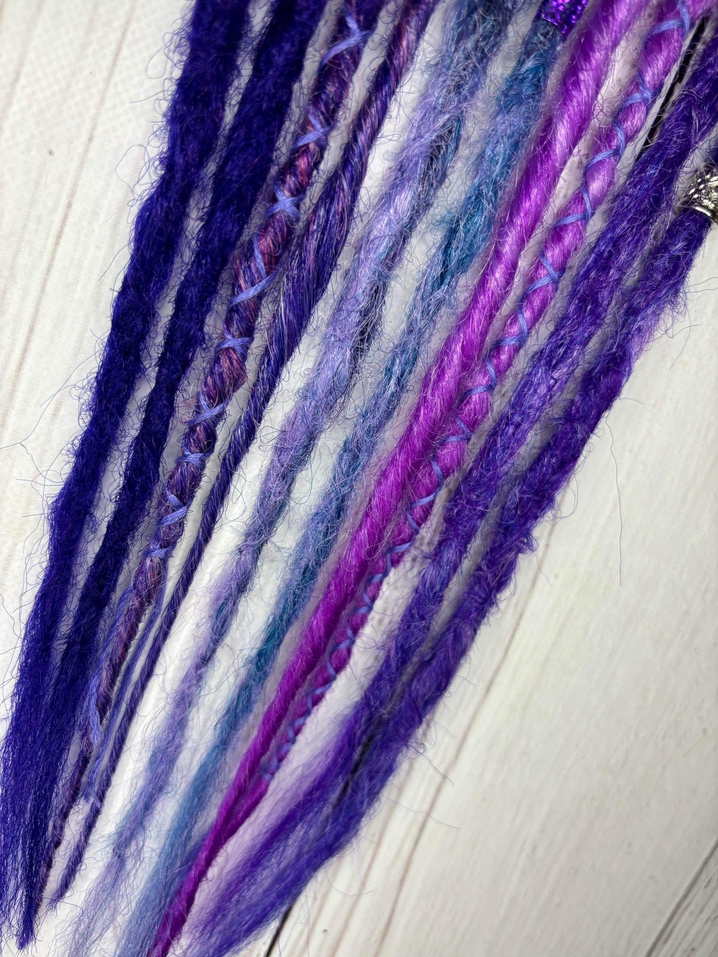 Set of 5, 50-54cm Purple and Blue Synthetic Extensions