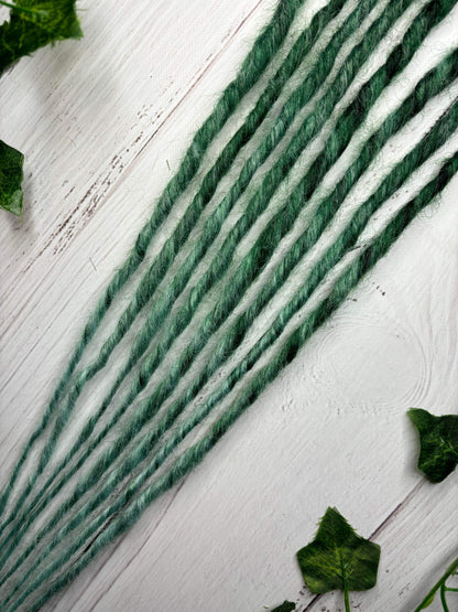 Set of 4, 55cm Black and Green blend Synthetic Extensions