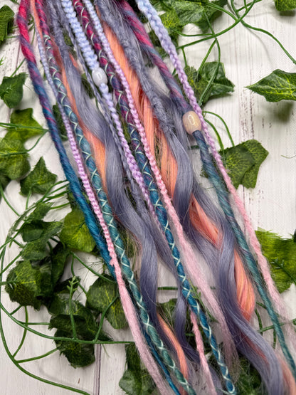 Set of 7, 43-52cm Siren Shimmer Blend Mixed Texture Synthetic Extensions