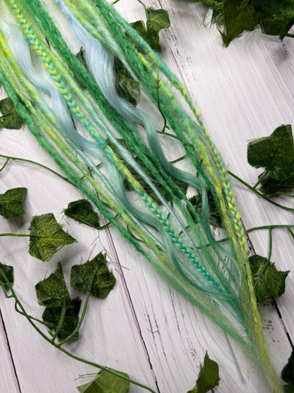 Set of 7, 55-61cm Pastel Lagoon Blend Mixed Texture Synthetic Extensions