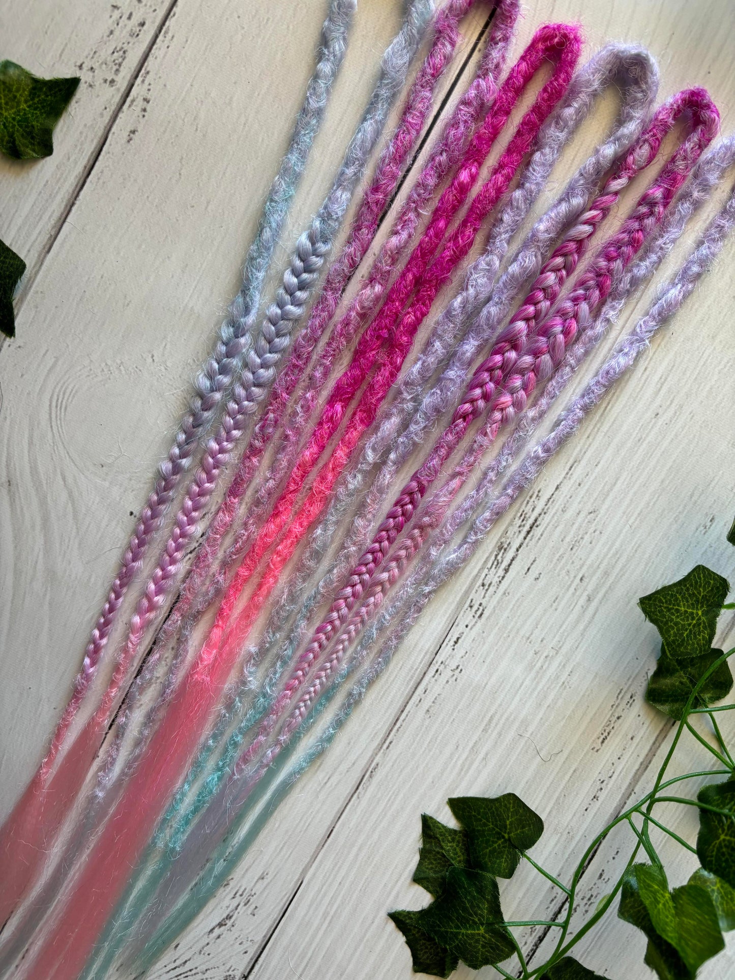 Set of 6 Pastel Fairy Floss Double Ended Dreadlocks