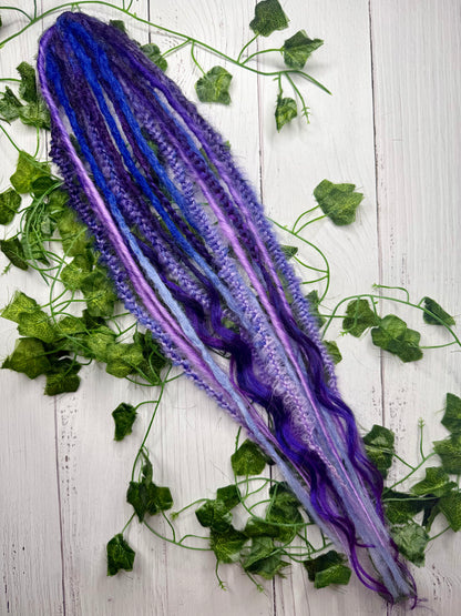 Set of 8, 58-68cm Lavender Field Blend Mixed Texture Synthetic Extensions