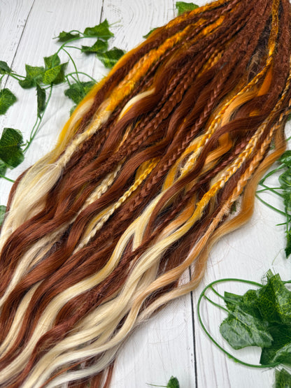 Set of 24, 60-63cm Autumn Canopy Mixed Texture Synthetic Extensions