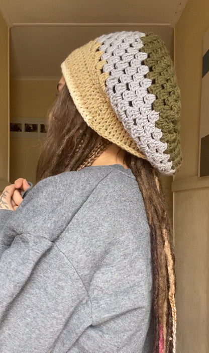 Earthy Green Handmade Beanie