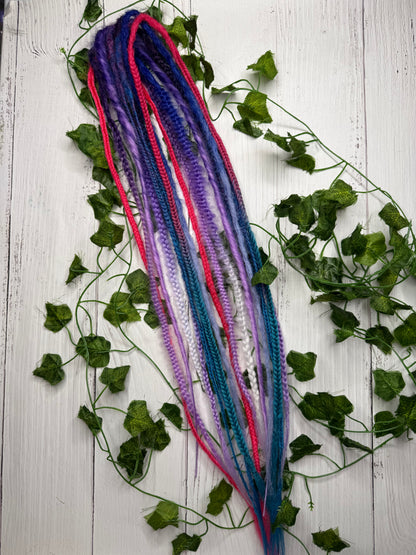 Set of 9, 59-65cm Mystic Haze Blend Mixed Texture Synthetic Extensions