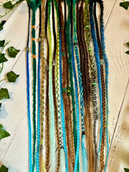 Set of 17, 59-69cm Earthy Mix Synthetic Extensions