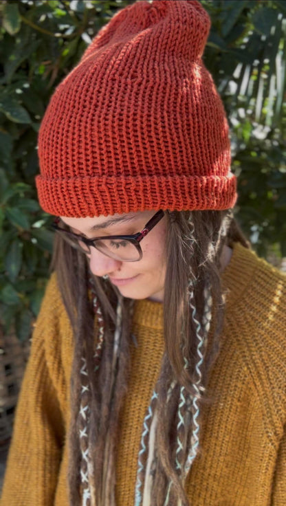 Orange Handmade Beanie