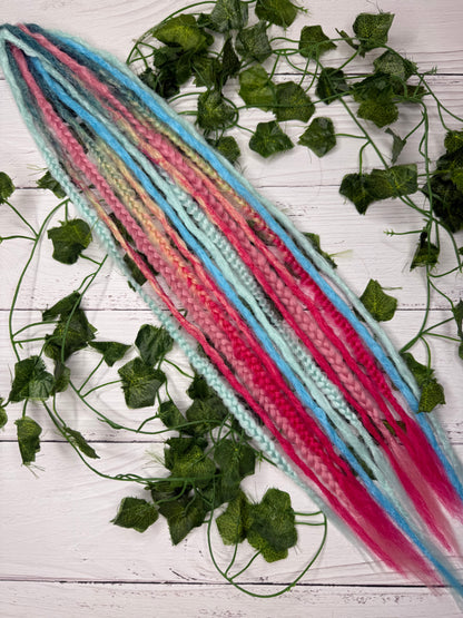 Set of 7, 53-63cm Candy Blaze Mixed Texture Synthetic Extensions