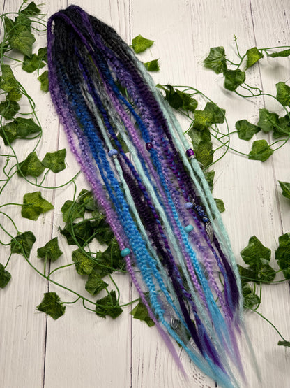 Set of 8, 56-62cm Royal Eclipse Blend Mixed Texture Synthetic Extensions