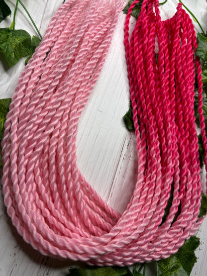 Pink Gradiant Reusable Twisted Braids