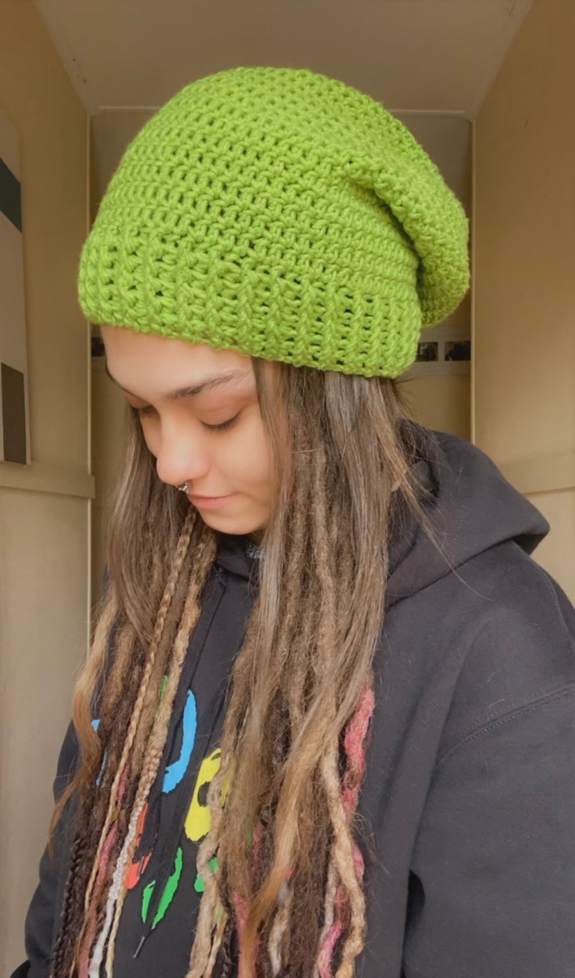 Light Green Handmade Beanie