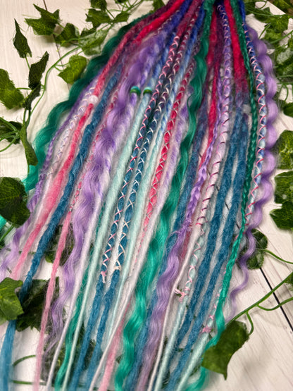 Set of 13, 52-61cm Cosmic Carnival Mixed Texture Synthetic Extensions