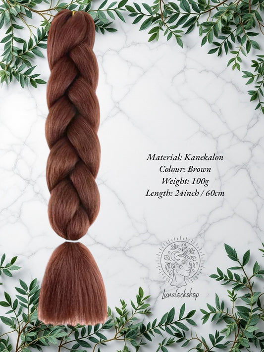 Brown 1 Kanekalon Synthetic Hair 60cm 100g