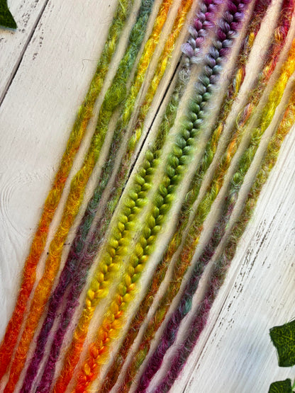 Set of 5 Rainbow Double Ended Dreadlocks