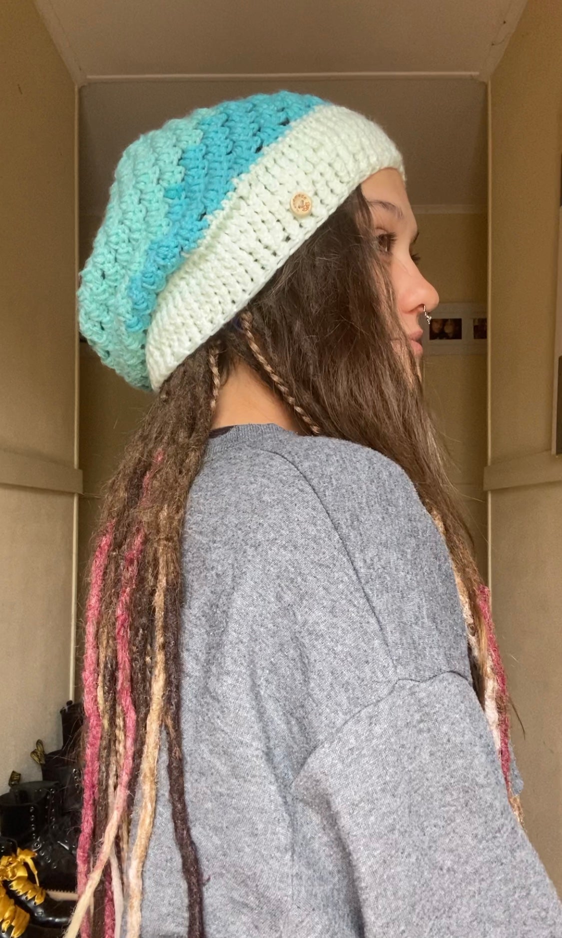 Light Blue Handmade Beanie