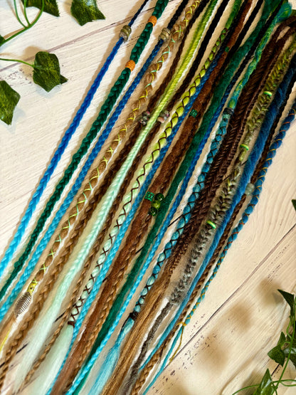 Set of 17, 59-69cm Earthy Mix Synthetic Extensions