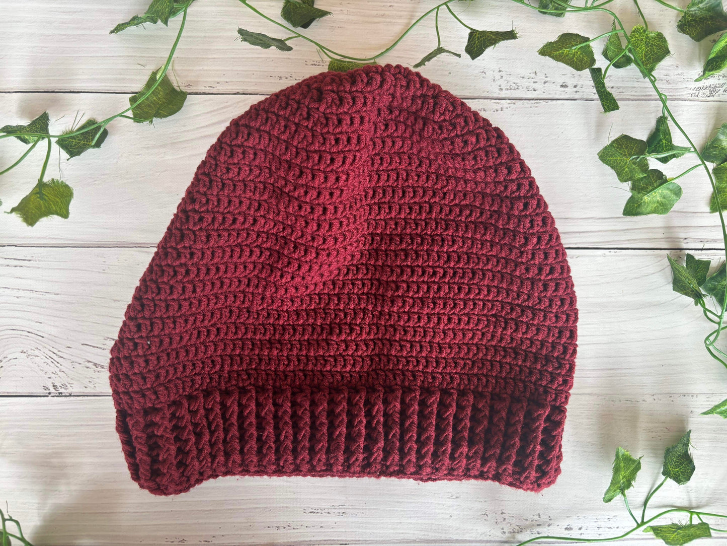 Burgundy Handmade Beanie