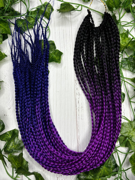 Black - Purple - Navy Reusable Braids