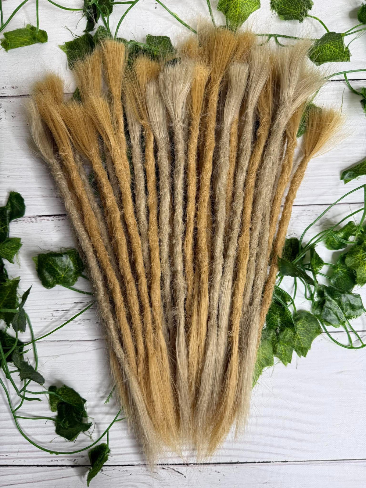 37 Mixed Blonde Human Hair Dreadlock Extensions