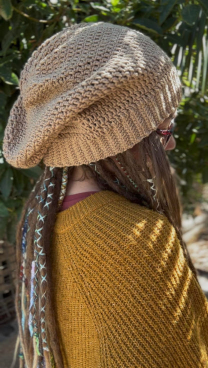 Light Brown Handmade Beanie