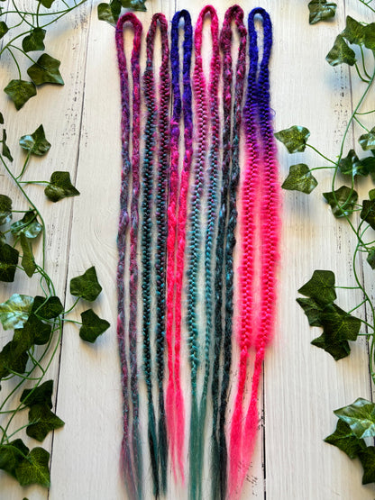 Set of 6, 50-55cm Galaxy Themed Double Ended Dreadlocks