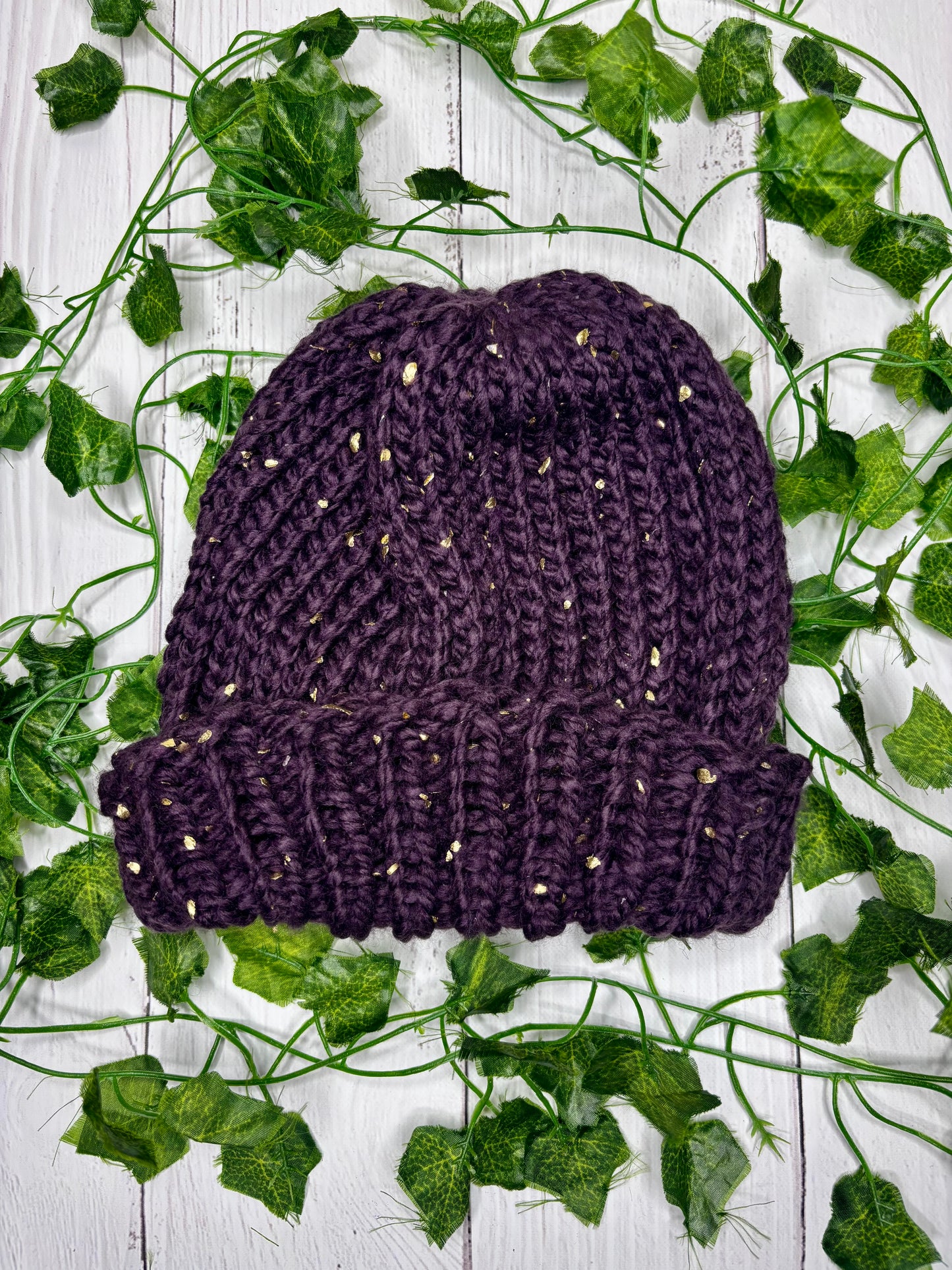 Purple Speckled Beanie