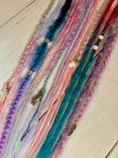 Set of 8 Fairy Coloured Synthetic Extensions