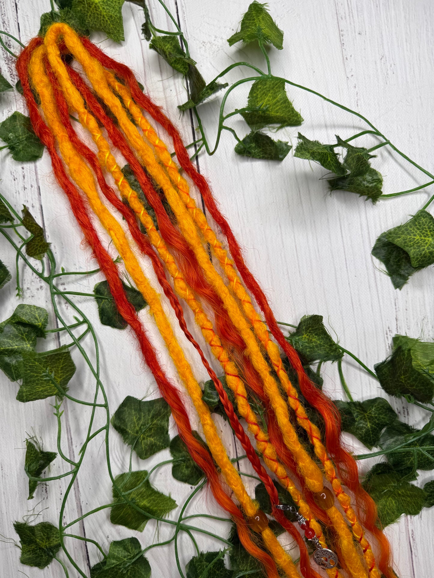 Set of 4, 58-62cm Sunny Blaze Blend Mixed Texture Synthetic Extensions