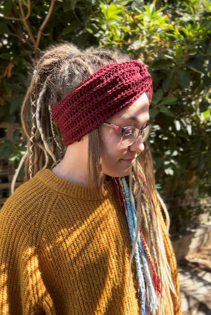 Maroon Handmade Headband