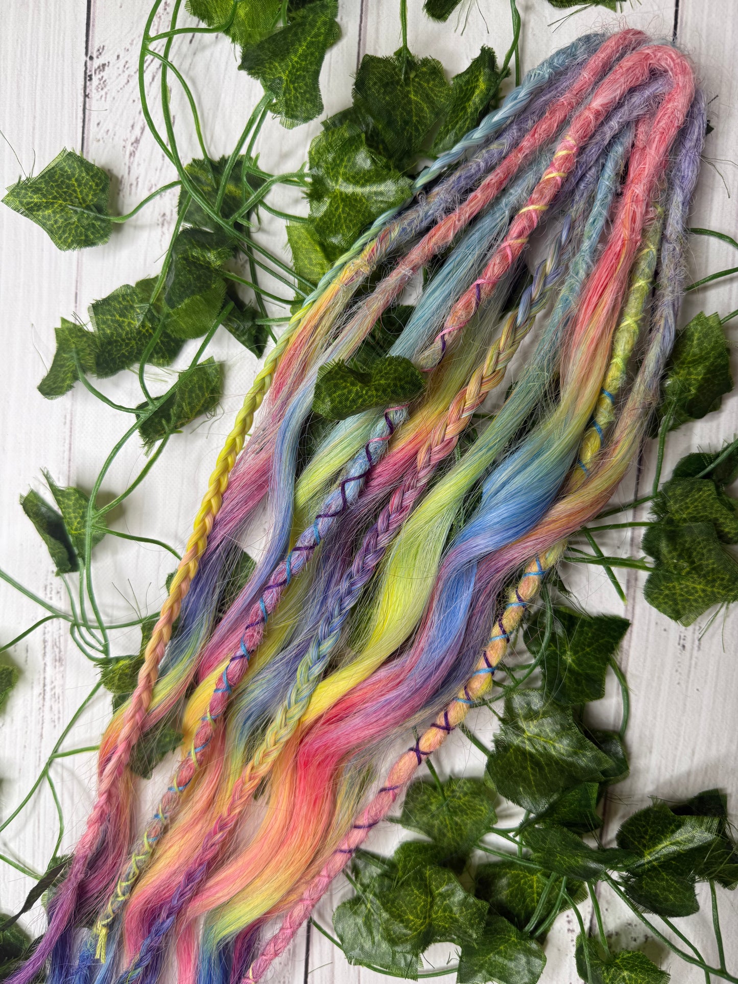Set of 6, 51-58cm Candy Eclipse Mixed Texture Synthetic Extensions