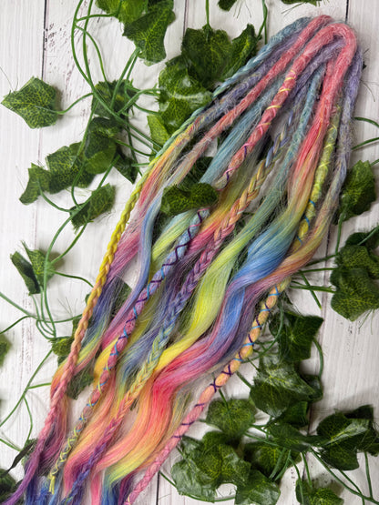 Set of 6, 51-58cm Candy Eclipse Mixed Texture Synthetic Extensions