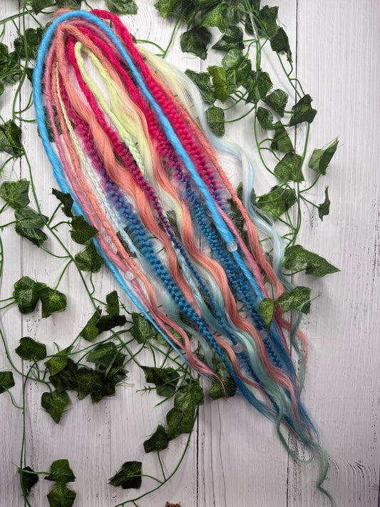 Set of 8, 50-60cm Mermaid Blend Mixed Texture Synthetic Extensions