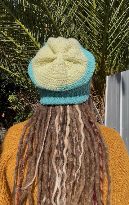 Blue and Yellow Beanie
