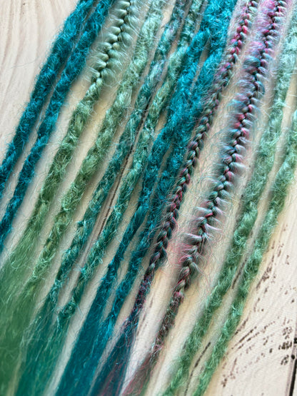 Set of 6, 55-65cm Mermaid Colour Double Ended Extensions