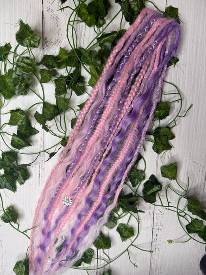 Set of 6, 55-59cm Cotton Bloom Mixed Texture Synthetic Extensions