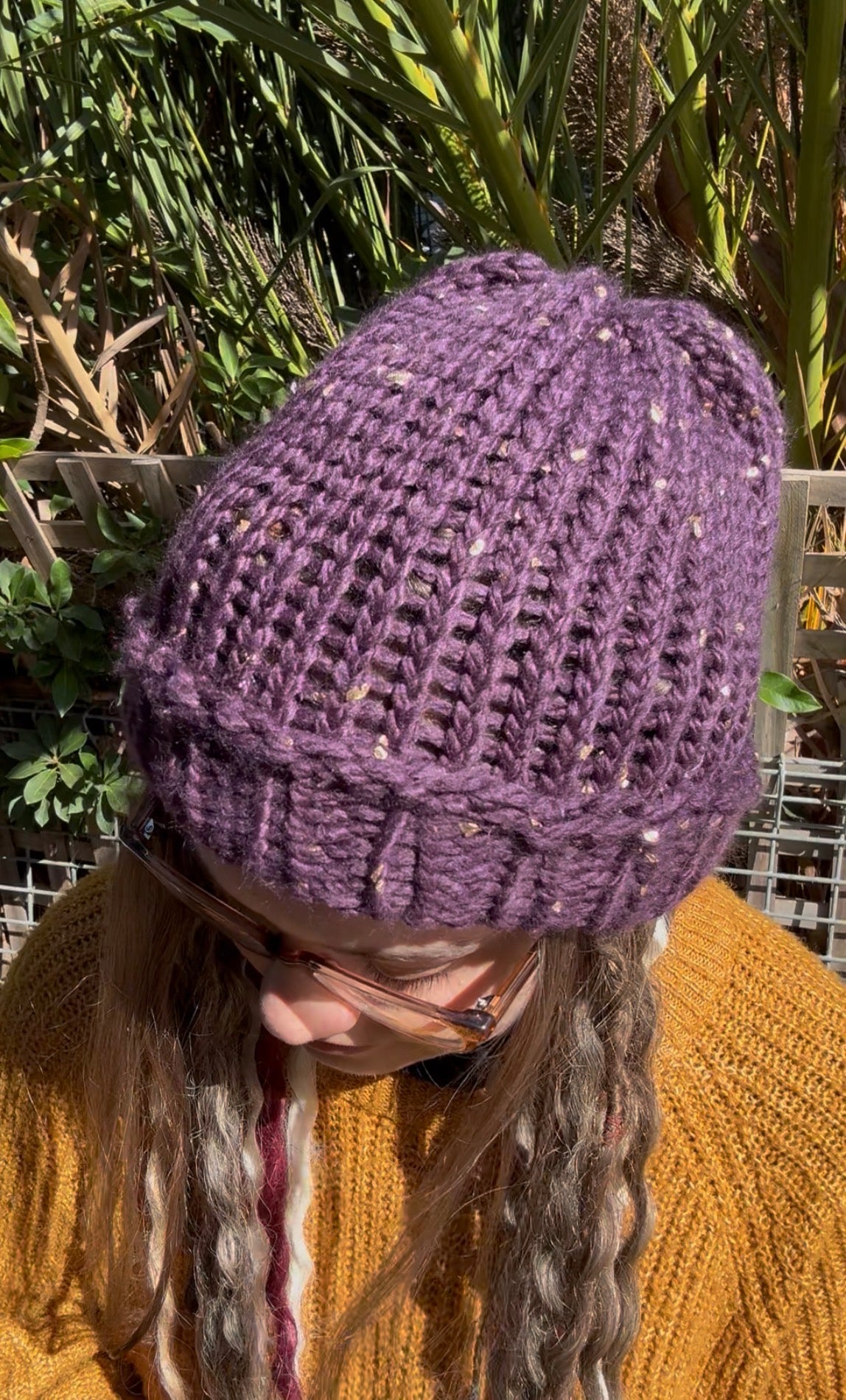 Purple Speckled Beanie