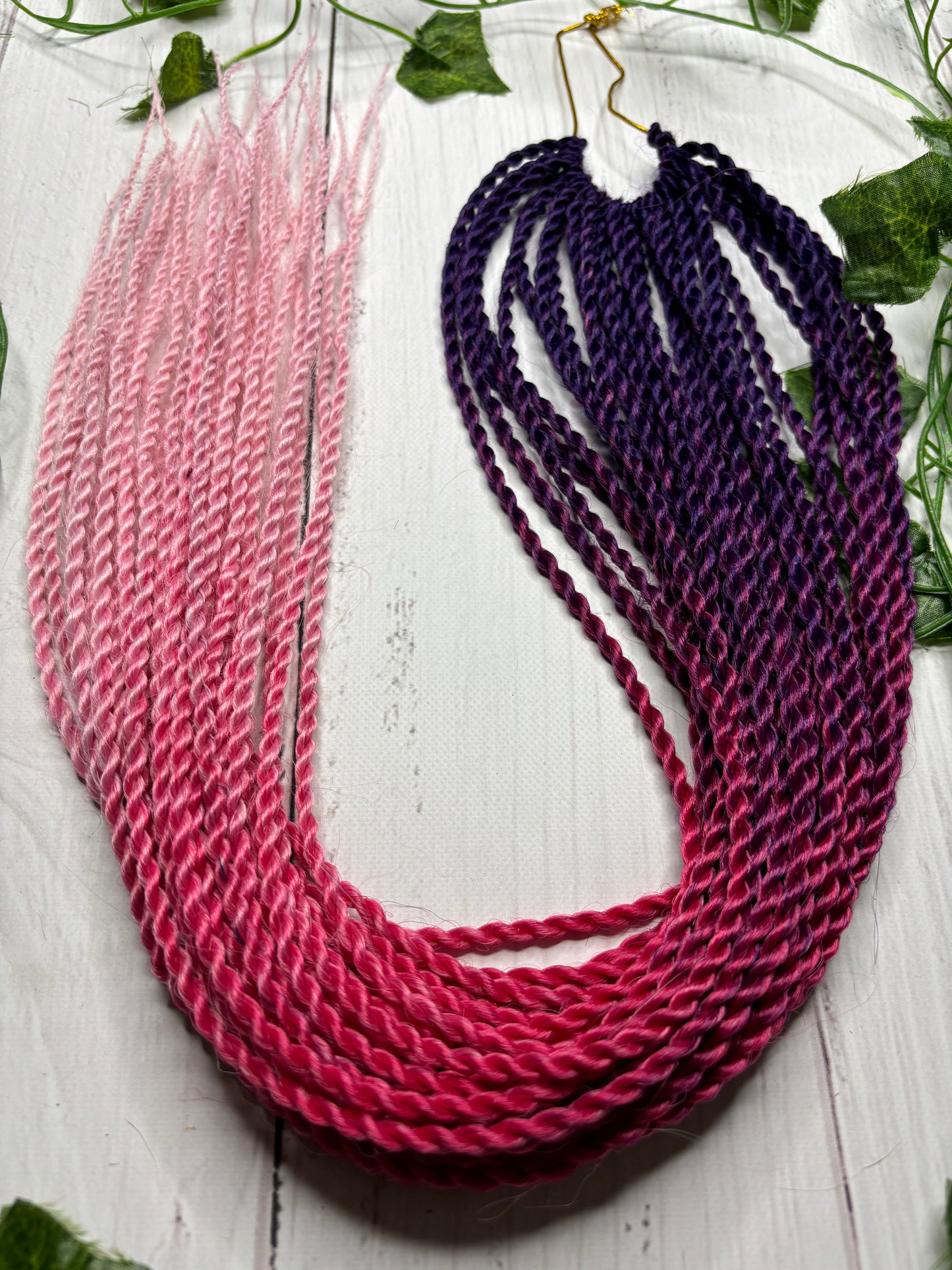 Purple - Pink Reusable Twisted Braids