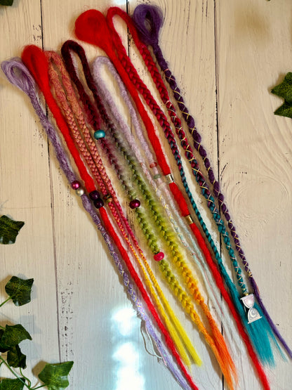 Set of 8, 41-52cm Bright Colourful Extensions