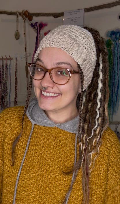 Light Mixed Colour Beanie With Hole