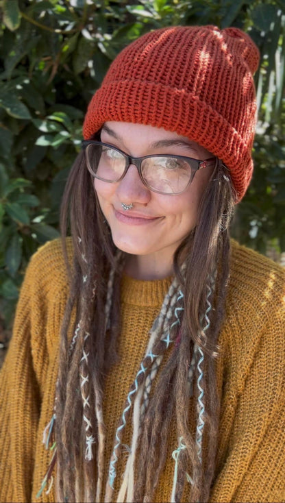 Orange Handmade Beanie