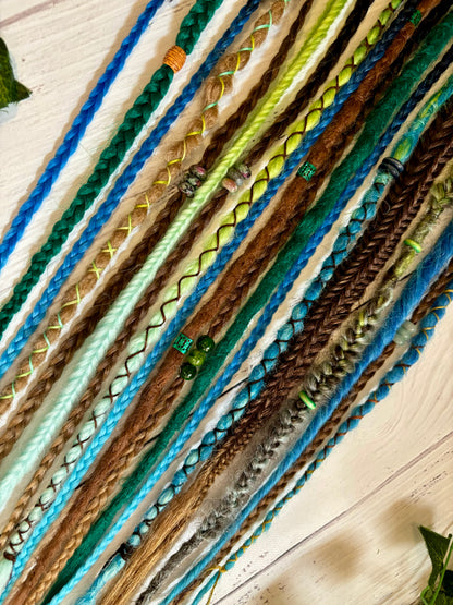Set of 17, 59-69cm Earthy Mix Synthetic Extensions