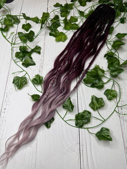Set of 5, 53-65cm Nocturnal Blush Mixed Texture Synthetic Extensions