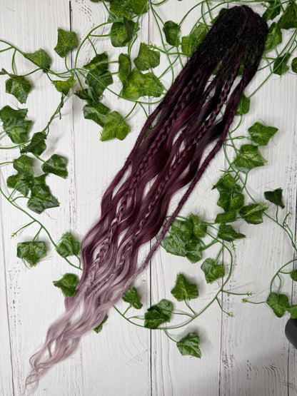 Set of 5, 53-65cm Nocturnal Blush Mixed Texture Synthetic Extensions