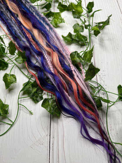 Set of 8, 56-67cm Goth Fairy Mixed Texture Synthetic Extensions