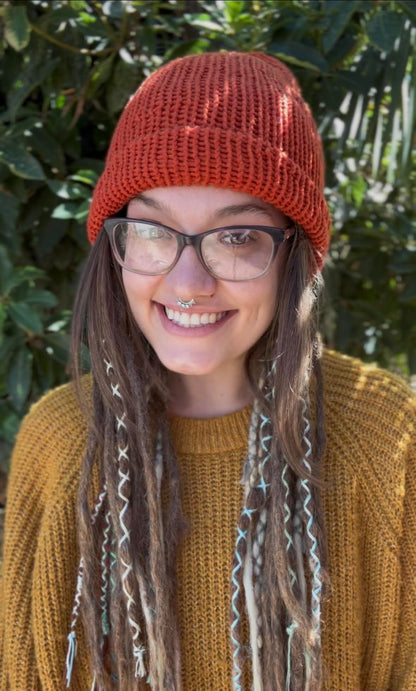 Orange Handmade Beanie